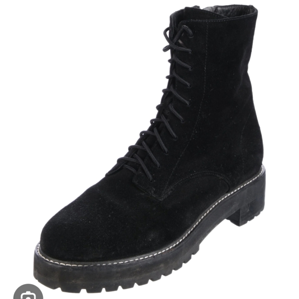 Reformation black suede boots